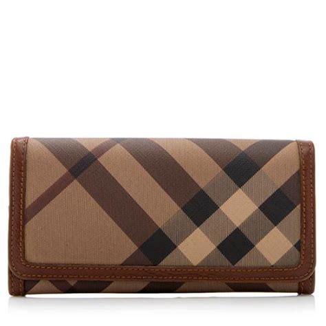 burberry kontinentalformat smoked check|BURBERRY Smoked Check Continental Wallet.